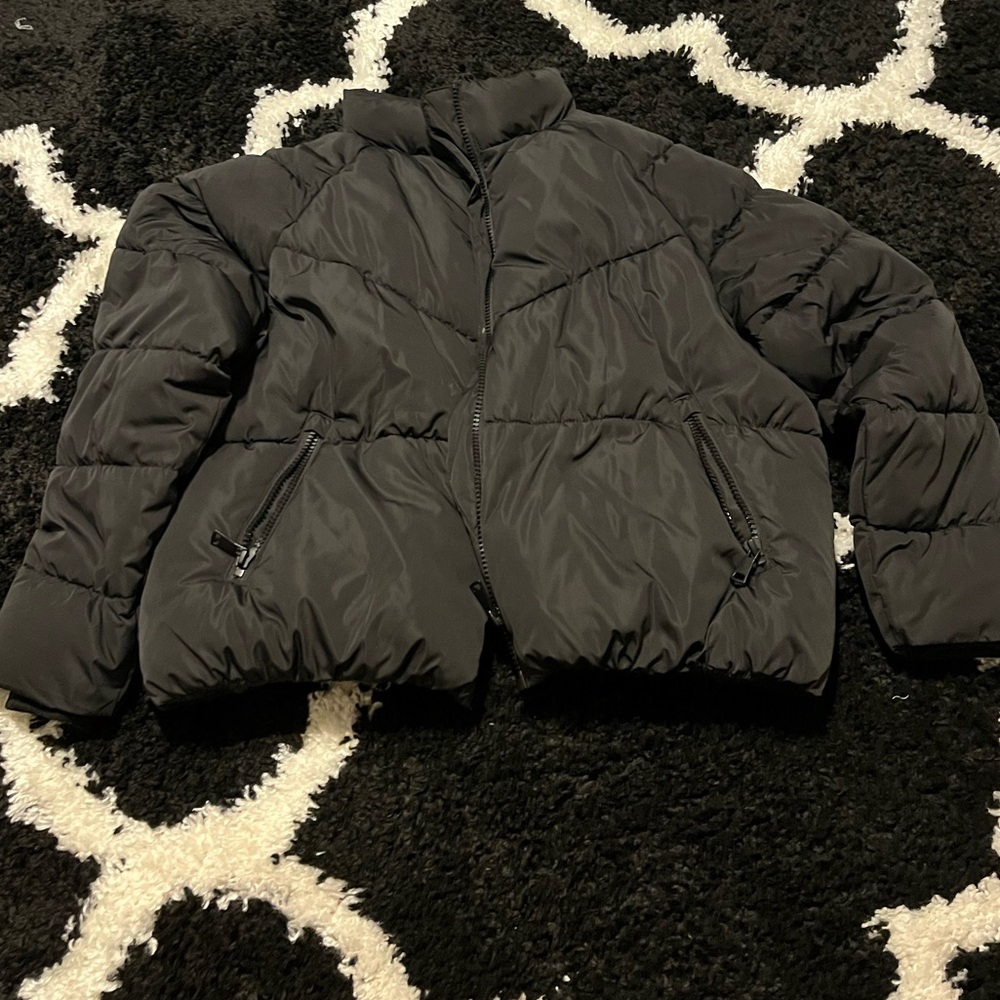 Womens black puffer coat